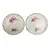 Foto de um(a) Par de pratos para parede, da categoria de Pratos Decorativos. Par de pratos decorativos em porcelana branca com motivos florais em policromia e filete dourado da manufatura W.S. george... Vendido no marketplace Trésors.