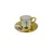 Foto de um(a) Xícara dourada porcelana Bavaria paisagem Genova, da categoria de Xícaras. Xícara avulsa com pires, porcelana Bavaria, em dourado com desenhos retratando a cidade de Genova, como o farol La Lanterna... Vendido no marketplace Trésors.