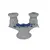 Foto de um(a) Candelabro de porcelana para duas velas, da categoria de Castiçais. Candelabro de porcelana para duas velas, com detalhes de flores em tom de azul, folhas verdes e fio dourado. Mede A: 12cm L:... Vendido no marketplace Trésors.