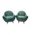 Foto de um(a) Par poltronas em veludo verde - Durma e Usa, da categoria de Poltronas. Par de poltrona anos 50 Durma & Usa, estrutura em madeira ebanizada e estofado de veludo verde com molas ainda... Vendido no marketplace Trésors.