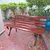 Foto de um(a) Banco de jardim, da categoria de Bancos. Antigo banco de praça/ jardim 9 réguas com pés de ferro fundido Medidas : Comprimento 1,30 X profundidade 50 cm. Mostrado de uma perspectiva diferente. Vendido no marketplace Trésors.
