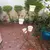 Foto de um(a) Floreira em ferro, da categoria de Móveis para jardim. Antiga floreira de canto em ferro com 5 suportes. Acompanha 4 vasos de porcelana e 1 vaso de cerâmica (perfeito para montar... Mostrado de uma perspectiva diferente. Vendido no marketplace Trésors.