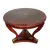 Foto de um(a) Mesa lateral redonda com marchetaria, da categoria de Mesas laterais. Belissima mesa lateral redonda marchetada de madeira nobre com 3 pernas recurvas ligadas em platô inferior na forma... Vendido no marketplace Trésors.