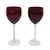Foto de um(a) Par de taças de vinho, da categoria de Taças. Par de taças para vinho na tonalidade rubi e base translúcida. Em bom estado. Medidas 22,5A X 8D. Mostrado de uma perspectiva diferente. Vendido no marketplace Trésors.