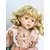 Foto de um(a) ​Boneca de porcelana, da categoria de Brinquedos e Hobbies. Boneca de porcelana com leves marcas do tempo e uso. Com suporte. Medidas: 30x16cm. Mostrado de uma perspectiva diferente. Vendido no marketplace Trésors.
