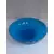 Foto de um(a) Centro de mesa em opalina azul clara, da categoria de Centro de mesa. Centro de mesa em opalina azul com borda rendada e decoração floral pintada à mão em dourado e branco. Formato arredondado... Mostrado de uma perspectiva diferente. Vendido no marketplace Trésors.