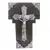 Foto de um(a) Crucifixo com base em madeira, da categoria de Objetos religiosos e espirituais. ARTE SACRA - Crucifixo com base em madeira escura. A cruz possui imagem de Cristo em relevo, com detalhes florais nos quatro... Vendido no marketplace Trésors.
