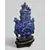 Foto de um(a) Pequeno Vaso Balaústre Em Pedra Lapis Lazuli, da categoria de Vasos. Lindo vaso balustre em lápis-lazúli com dragão esculpido ao centro, alças em forma de pássaros com argolas soltas e tampa... Mostrado de uma perspectiva diferente. Vendido no marketplace Trésors.