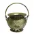 Foto de um(a) Balde/Cachepot em metal dourado pontilhado, da categoria de Cachepot. Antigo balde em metal dourado pontilhado com apliques em bronze maciço no formato de flores. Apresenta alça lisa articulada.... Vendido no marketplace Trésors.