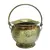 Foto de um(a) Balde/Cachepot em metal dourado pontilhado, da categoria de Cachepot. Antigo balde em metal dourado pontilhado com apliques em bronze maciço no formato de flores. Apresenta alça lisa articulada.... Mostrado de uma perspectiva diferente. Vendido no marketplace Trésors.