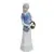 Foto de um(a) Escultura de dama em porcelana, da categoria de Escultura. Delicada escultura de dama com farto cachecol na tonalidade azul e carregando cesto no braço esquerdo. Peça bastante... Vendido no marketplace Trésors.