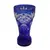 Foto de um(a) Vaso Cônico Em Cristal Double, da categoria de Vasos. Vaso cônico em cristal azul double com lapidações manuais. Medidas 18A X 9D. Em bom estado com pequeno bicado na borda. Vendido no marketplace Trésors.