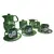 Foto de um(a) Jogo de Café/Chá em Porcelana Esmaltada Verde – Pintura Floral Artesanal – 15 Peças, da categoria de Conjuntos de café e chá. Encante seus convidados com este magnífico conjunto de café em porcelana esmaltada. Com um acabamento em verde folha... Mostrado de uma perspectiva diferente. Vendido no marketplace Trésors.