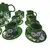 Foto de um(a) Jogo de Café/Chá em Porcelana Esmaltada Verde – Pintura Floral Artesanal – 15 Peças, da categoria de Conjuntos de café e chá. Encante seus convidados com este magnífico conjunto de café em porcelana esmaltada. Com um acabamento em verde folha... Mostrado de uma perspectiva diferente. Vendido no marketplace Trésors.