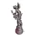 Foto de um(a) Antiga Luminária Escultura Petit Bronze Estilo Art Nouveau - Tulipa em Vidro Acetinado, da categoria de Escultura. Elegância e Arte em uma Peça Única Apresentamos esta magnífica luminária escultura confeccionada em petit bronze, uma peça... Mostrado de uma perspectiva diferente. Vendido no marketplace Trésors.