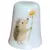 Foto de um(a) Dedal em Porcelana Decorado - Porco-Espinho e Margarida - Colecionável, da categoria de Outros colecionáveis. Esta peça apresenta uma estampa detalhada e lúdica de um pequeno porco-espinho segurando uma margarida, com o verso adornado... Vendido no marketplace Trésors.