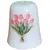 Foto de um(a) Dedal em Porcelana Decorado - Esquilo com Flores e Buquê de Tulipas - Colecionável, da categoria de Outros colecionáveis. Esta peça traz uma composição vibrante e detalhada, destacando-se pela vivacidade das cores e pela delicadeza das... Mostrado de uma perspectiva diferente. Vendido no marketplace Trésors.