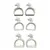 Foto de um(a) Antigo Conjunto 6 Porta Guardanapos Unicórnios Porcelana, da categoria de Anel para guardanapo. Conjunto com 6 lindos e decorativos porta guardanapos em porcelana, formato unicórnio. Impecáveis.Medida: 7x6cm. Vendido no marketplace Trésors.