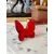 Foto de um(a) Antiga Pequena Escultura Borboleta Cristal Francês Vermelho, da categoria de Escultura. ~ Made in France ~ Antiga escultura de borboleta em cristal francês vermelho rubi. Linda peça para decorar e colecionar.... Mostrado de uma perspectiva diferente. Vendido no marketplace Trésors.