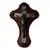 Foto de um(a) Arte Sacra Escultura Cristo Crucifixo Madeira Pétit Bronze, da categoria de Objetos religiosos e espirituais. Antigo e grande crucifixo em madeira com petit bronze e metal prateado. Peça artística. Uma beleza! Uma clássica da Década... Vendido no marketplace Trésors.
