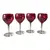 Foto de um(a) Antigo Conjunto Quatro Taças Copos Cristal Francês Vermelho, da categoria de Copos e taças. Antigo e preciso conjunto com quatro taças em cristal francês doublé vermelho rubi. Lapidação chique, discreta e muito... Vendido no marketplace Trésors.