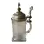 Foto de um(a) Antigo Raro Tankard Caneca Chopp Em Cristal Alemão E Pewter, da categoria de Canecas. Antigo tankard em cristal alemão com tampa articulada em pewter espessurado a prata. Peça artística, finamente lapidada à... Vendido no marketplace Trésors.