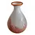Foto de um(a) Antigo Vaso Jarro Art Deco Murano Italiano Leitoso Laranja, da categoria de Vasos. ~ Italy Glass ~Belíssimo vaso artístico em Murano branco leitoso com rajados em tons de laranja e vermelho. O bocal tem uma... Vendido no marketplace Trésors.