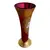 Foto de um(a) Antigo Vaso Jarro Artístico Cristal Veneziano Com Ouro, da categoria de Vasos. Antigo vaso artístico em cristal veneziano cor vermelho rubi , toda trabalhada à mão, decoração floral em relevo e ouro 18k.... Vendido no marketplace Trésors.