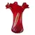 Foto de um(a) Antigo Vaso Jarro Em Murano Italiano Vermelho Art Deco, da categoria de Vasos. ~ Italy Glass ~Antigo e sofisticado vaso artístico em Murano Italiano soufflé gomado, com a borda plissada, cor vermelho... Vendido no marketplace Trésors.