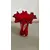 Foto de um(a) Antigo Vaso Jarro Em Murano Italiano Vermelho Art Deco, da categoria de Vasos. ~ Italy Glass ~Antigo e sofisticado vaso artístico em Murano Italiano soufflé gomado, com a borda plissada, cor vermelho... Mostrado de uma perspectiva diferente. Vendido no marketplace Trésors.