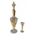 Foto de um(a) Antiga Garrafa Licoreira com Alça Vidro Veneziano Art Nouveau, da categoria de Garrafas. Antiga e belíssima garrafa licoreira em finíssimo vidro artístico veneziano. Base translúcida e o corpo satiné, decoração... Vendido no marketplace Trésors.
