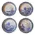 Foto de um(a) Antigos Pratos Medalhões Porcelana Azul E Branco Delft Blue, da categoria de Pratos Decorativos. ~ Delft Blue ~ Antigo e raro conjunto com quatro grandes pratos/medalhões decorativos em porcelana artística, da renomada... Vendido no marketplace Trésors.