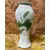 Foto de um(a) Antigo Raro Vaso Jarro Flores Art Nouveau Majólica Francesa, da categoria de Vasos. Antigo vaso artístico em majólica francesa, lindas cores em tons de verde e decoração floral em relevo. Período Art Nouveau.... Mostrado de uma perspectiva diferente. Vendido no marketplace Trésors.