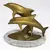 Foto de um(a) Antiga Escultura Art Deco De Golfinhos Em Bronze E Mármore, da categoria de Escultura. Antiga e decorativa escultura feita em bronze, representando salto de golfinhos, base em mármore italiano. Período Art Deco.... Mostrado de uma perspectiva diferente. Vendido no marketplace Trésors.