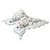 Foto de um(a) Borboleta Decorativa em Porcelana Moldada – Relevo Floral, da categoria de Objetos de parede esculturais. Exuberante escultura de parede ou mesa em porcelana branca vitrificada, apresentando o formato de uma borboleta com asas... Mostrado de uma perspectiva diferente. Vendido no marketplace Trésors.