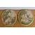 Foto de um(a) Lindíssimas Placas decorativas vintage - antiguidade, da categoria de Placas. Belo par de placas decorativas vintage de madeira, com formato oval e bordas douradas, decorados com reproduções de famosas... Mostrado de uma perspectiva diferente. Vendido no marketplace Trésors.
