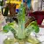 Foto de um(a) Antiga Cesta Decorativa Bowl Murano Italiano Opalescente, da categoria de Centro de mesa. Antiga cesta decorativa em legítimo Murano Italiano, cor verde rubi e detalhes opalescente, peça feita à mão. Período Art... Mostrado de uma perspectiva diferente. Vendido no marketplace Trésors.