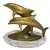 Foto de um(a) Antiga Escultura Art Deco De Golfinhos Em Bronze E Mármore, da categoria de Escultura. Antiga e decorativa escultura feita em bronze, representando salto de golfinhos, base em mármore italiano. Período Art Deco.... Vendido no marketplace Trésors.