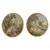 Foto de um(a) Lindíssimas Placas decorativas vintage - antiguidade, da categoria de Placas. Belo par de placas decorativas vintage de madeira, com formato oval e bordas douradas, decorados com reproduções de famosas... Vendido no marketplace Trésors.