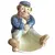 Foto de um(a) Antigo Bibelô De Coleção Art Deco Porcelana Alemã, da categoria de Escultura. Bibelô em porcelana alemã, representando senhor que balança na cadeira, período Art Deco. Década de 1940.Medidas 12x12xcm. Vendido no marketplace Trésors.