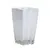 Foto de um(a) Vaso branco em cristal, da categoria de Vasos. Curioso vaso em cristal na tonalidade branca, com base translúcida. Apresenta linhas geométricas facetadas. Ao gosto da... Vendido no marketplace Trésors.