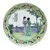 Foto de um(a) Prato oriental decorativo, da categoria de Pratos Decorativos. Antigo prato oriental em porcelana, com cenas de duas mulheres ao meio da natureza. Cercadura em amarelo com detalhes em... Vendido no marketplace Trésors.