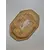 Foto de um(a) ​Bandeja em bambu estampado, da categoria de Travessas e tigelas. Bandeja em bambu estampado com detalhe em plástico dourado. Leves marcas do tempo e uso. Medidas: 26x18cm. Mostrado de uma perspectiva diferente. Vendido no marketplace Trésors.