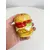 Foto de um(a) Saleiro em cerâmica formato hamburguer, da categoria de Saleiros e pimenteiros. Saleiro em cerâmica com tampa na base em silicone. Perfeito estado. Medidas: 7x5cm. Mostrado de uma perspectiva diferente. Vendido no marketplace Trésors.
