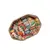 Foto de um(a) ​Bandeja em bambu estampado, da categoria de Travessas e tigelas. Bandeja em bambu estampado com detalhe em plástico dourado. Leves marcas do tempo e uso. Medidas: 26x18cm. Vendido no marketplace Trésors.