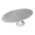 Foto de um(a) ​Mesa de jantar oval Saarinen - mármore Venato - 244 x 137, da categoria de Mesas de Jantar. Mesa de jantar oval Saarinen. Acabamento: Base/Fibra de Vidro + Tampo/Mármore Venato.Em perfeito estado, sem avarias.... Vendido no marketplace Trésors.