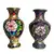 Foto de um(a) Antigo Par De Pequenos Vasos Bronze Cloisonné Esmaltados Mão, da categoria de Vasos. Antigo e delicado par de pequenos vasinhos em bronze Cloisonné, esmaltados à mão.Medem aprox 10cm de altura. Vendido no marketplace Trésors.