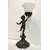 Foto de um(a) Luminária Querubim, Década de 1970, da categoria de Abajures. Luminária querubim em alumínio fundido com pátina bronze, cúpula em opalina e pingentes em cristal facetado, década de 1970.... Mostrado de uma perspectiva diferente. Vendido no marketplace Trésors.
