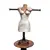 Foto de um(a) Escultura Manequim em Cerâmica, da categoria de Modelos e estatuetas. Escultura em cerâmica de um manequim com varão vem madeira para colocar utensílios com 6 ganchos em cobre. Base em madeira e... Vendido no marketplace Trésors.