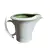 Foto de um(a) Cremeira Porcelana Le Gourmet Italy Style, Década de 2000, da categoria de Cremeiras. Cremeira em porcelana branca canelada na horizontal e porcelana verde militar na parte interna, década de 2000 le gourmet,... Vendido no marketplace Trésors.